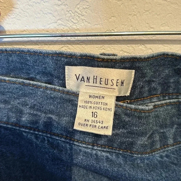 Vintage Van Heusen Women’s Long Denim Blue Skirt Size 16 - Picture 9 of 10